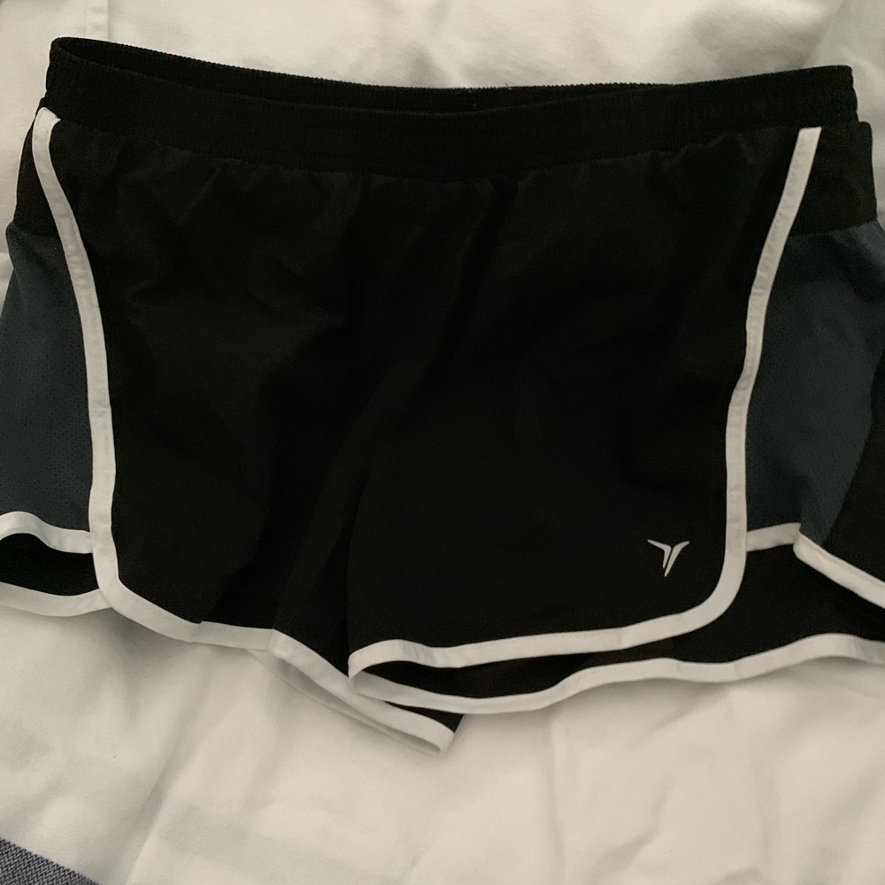 Black running shorts
